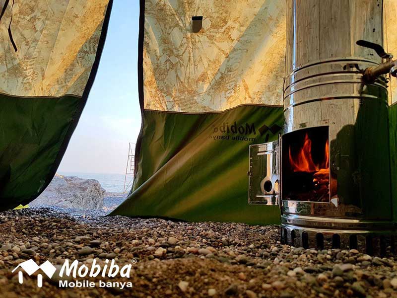 Holzofen der Mobiba RB-170 K2 Rucksack Sauna